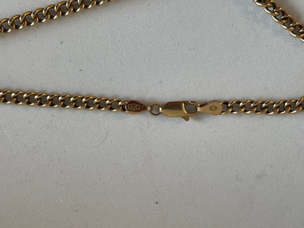 Victorian Large 15ct Gold locket on 9ct Chain
