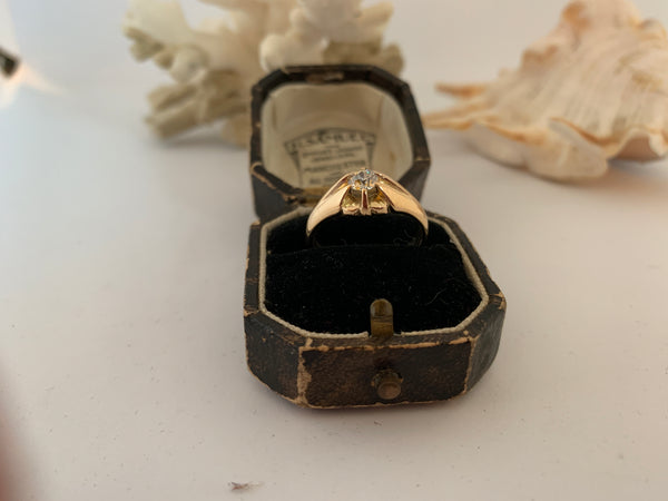 Victorian 15ct Gold 38 Point Diamond  Ring