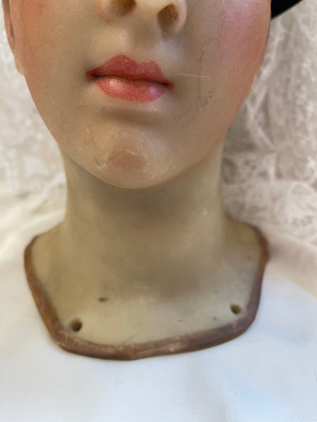 Wax Shop Display Head Victorian c1890’s