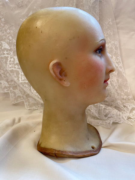 Wax Shop Display Head Victorian c1890’s