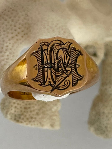 Signet Ring 9ct Gold 1867
