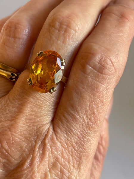 Yellow Sapphire 9ct Gold Cocktail Ring
