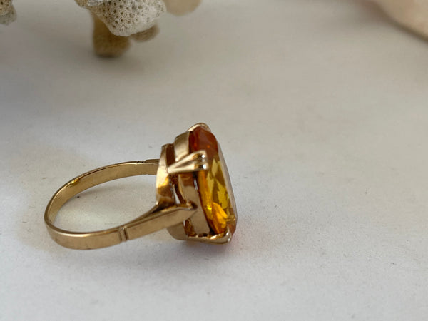 Yellow Sapphire 9ct Gold Cocktail Ring