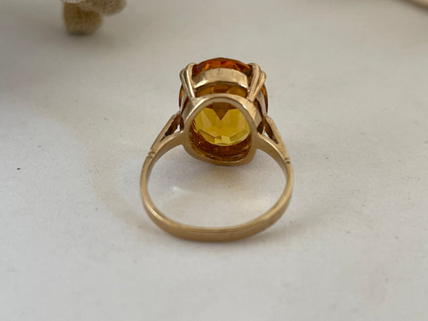 Yellow Sapphire 9ct Gold Cocktail Ring