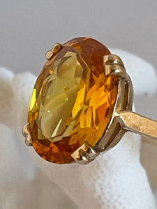 Yellow Sapphire 9ct Gold Cocktail Ring