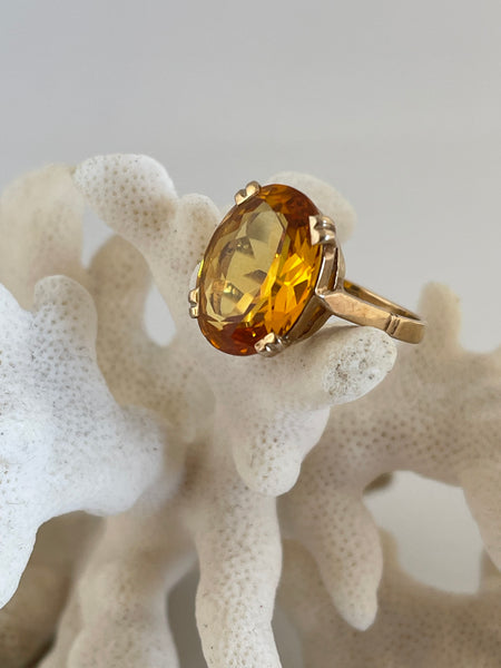 Yellow Sapphire 9ct Gold Cocktail Ring